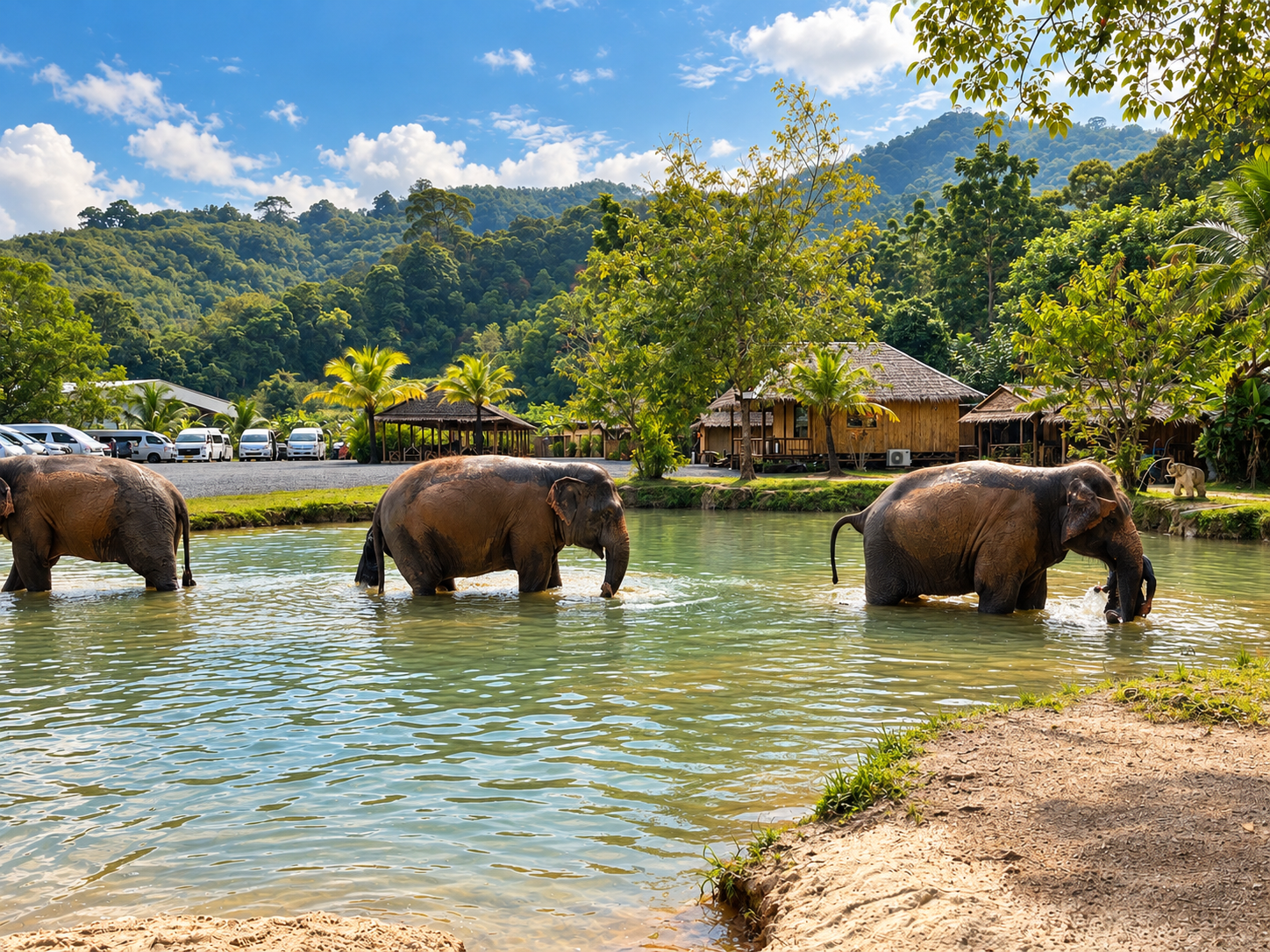Elephants at a Phuket sanctuary