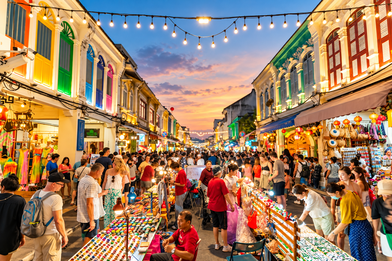 Sunday Walking Street in Phuket Old Town